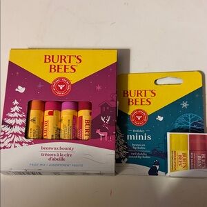 Burt's Bees Holiday Lip Balm Trio — Yellow & Pink Packaging